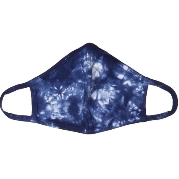 Accessories - NEW blue tie dye cotton face mask 2/$25